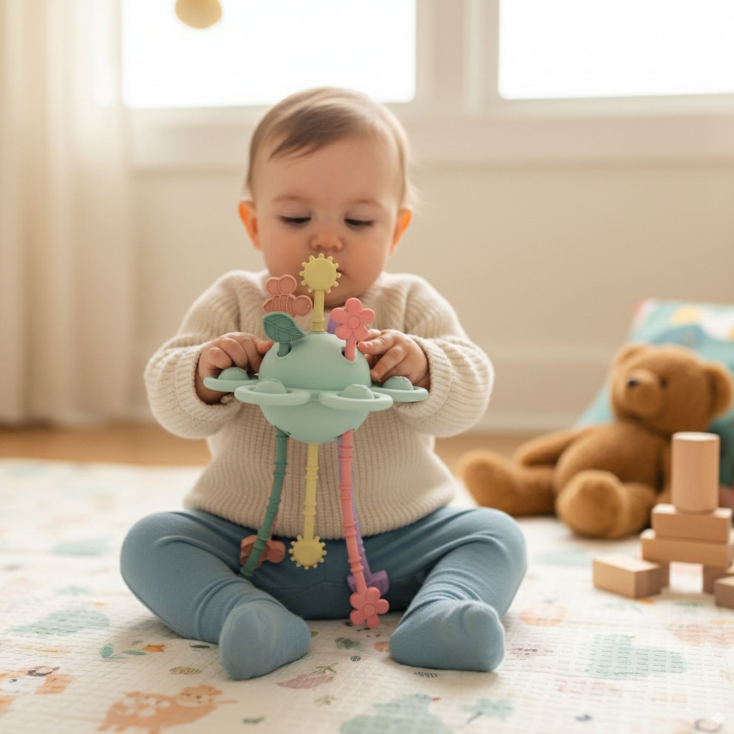 Little L - Jouet d'éveil et de dentition en silicone Jardin Sensoriel