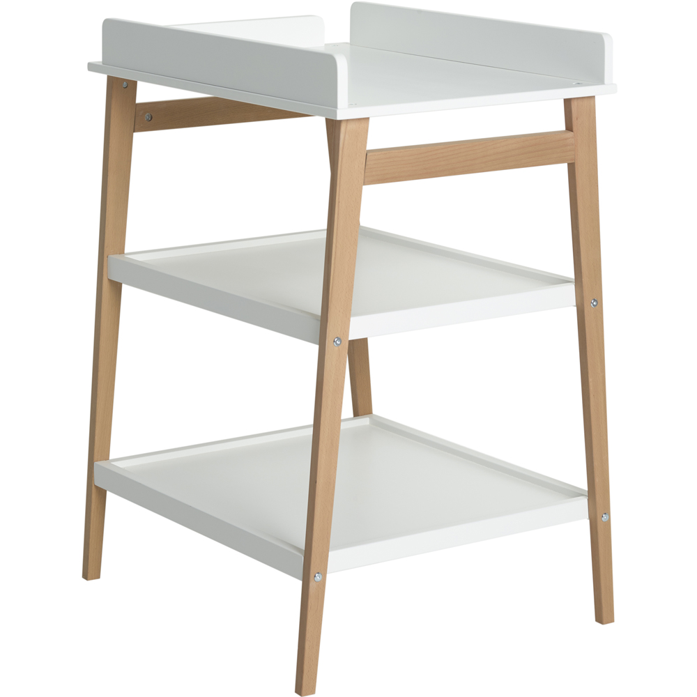 Qu-ax table &agrave; langer table &agrave; langer hip blanc naturel quax