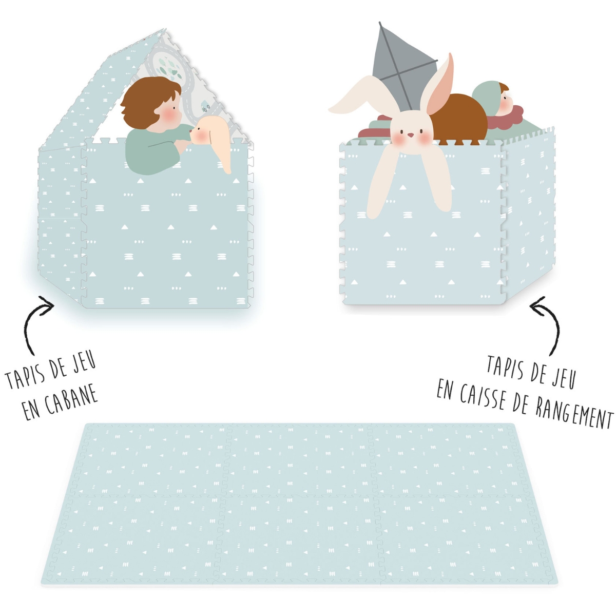 Tapis de jeu dalles EEVAA  réversible 2 en 1 Road (120 x 180 cm) (Play&Go) - Image 9