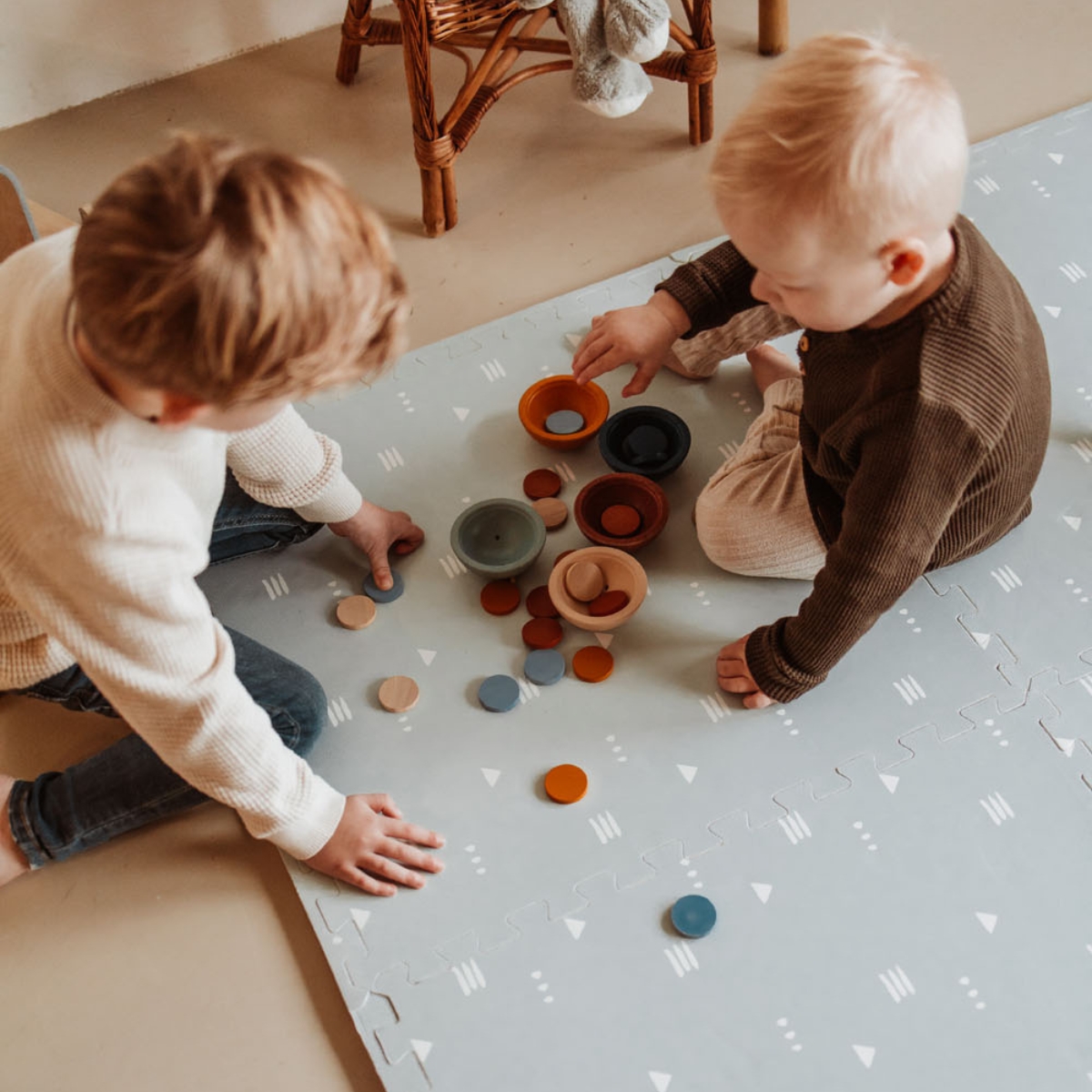 Tapis de jeu dalles EEVAA  réversible 2 en 1 Road (120 x 180 cm) (Play&Go) - Image 3