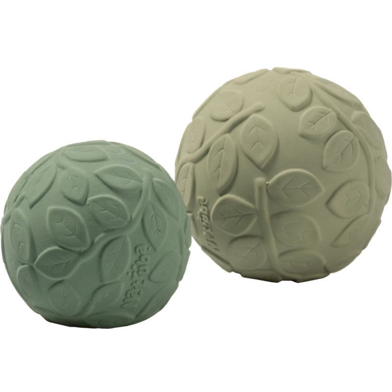 Lot de 2 balles sensorielles vertes (Natruba) - Image 1