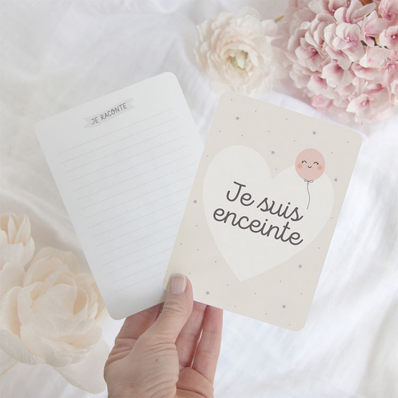 Cartes étapes souvenirs de grossesse (14 cartes) (Zü) - Image 2