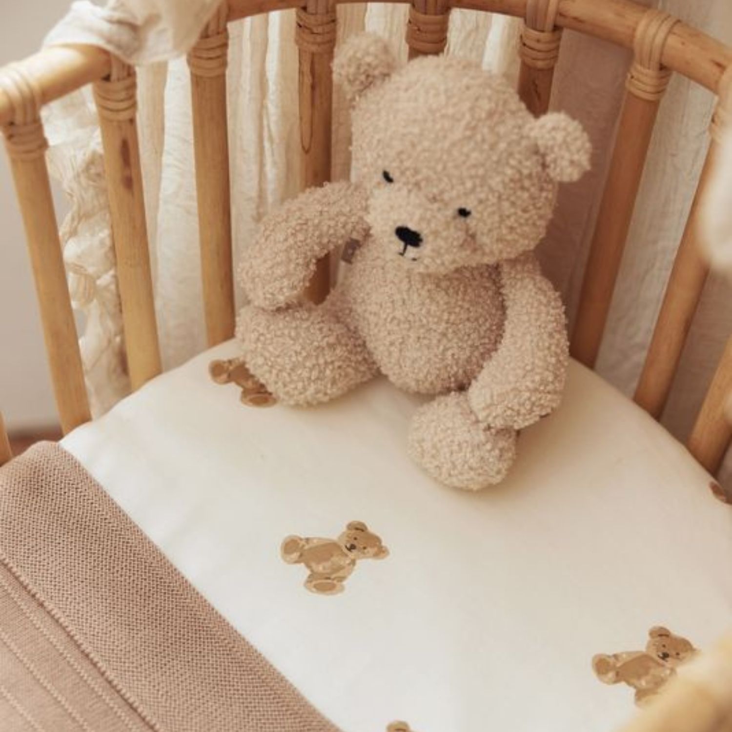Drap housse de berceau ours Teddy Bear (40 x 80 cm) (Jollein) - Image 2