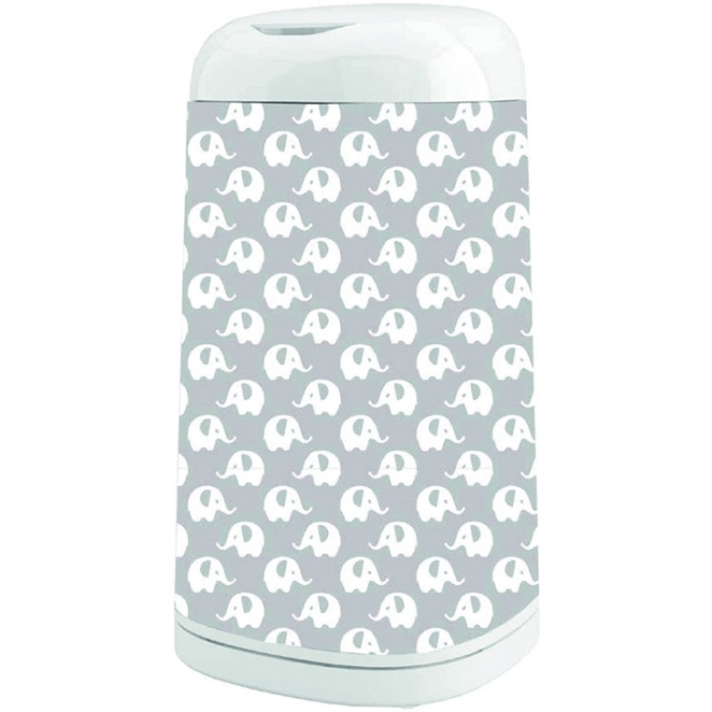 Housse décorative poubelle Dress Up Eléphants gris