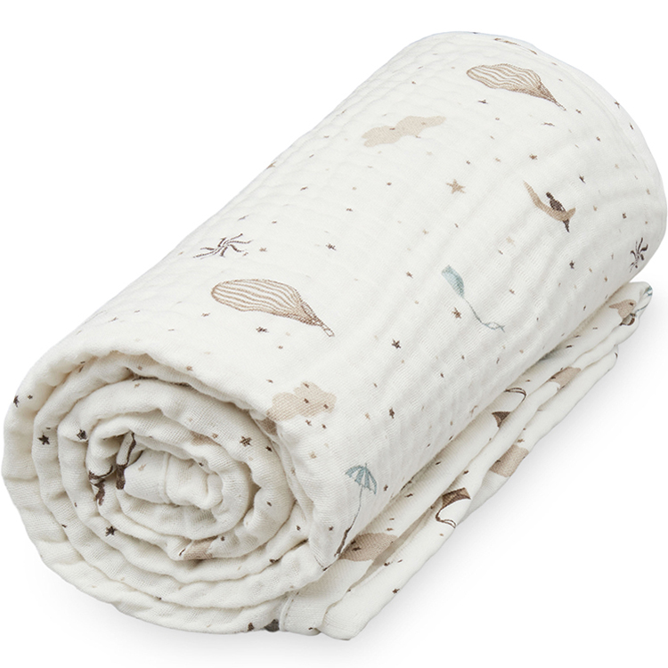 Cam Cam Copenhagen - Couverture en mousseline de coton bio Dreamland (100 x 100 cm)