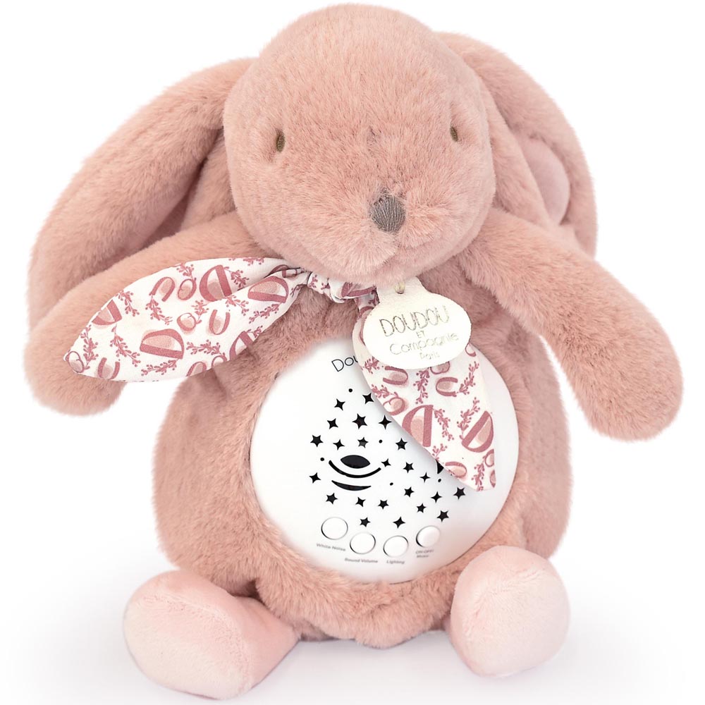 Doudou Et Compagnie - Veilleuse musicale projections d'étoiles rose (24 cm)