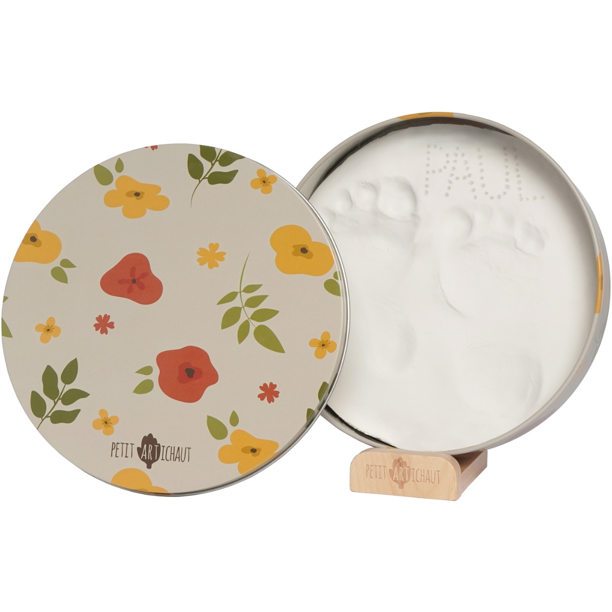 Petit Artichaut - Boîte à empreintes Baby box ronde Little Prairie