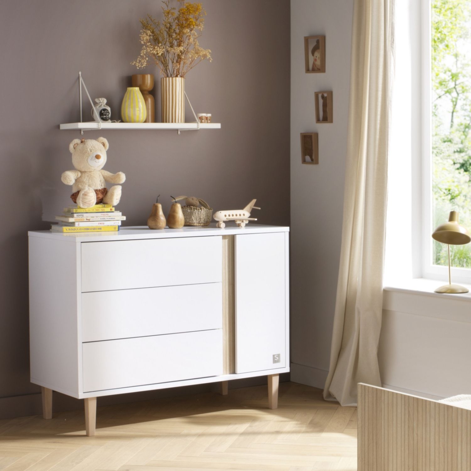 Sauthon - Commode 3 tiroirs et 1 porte Paloma
