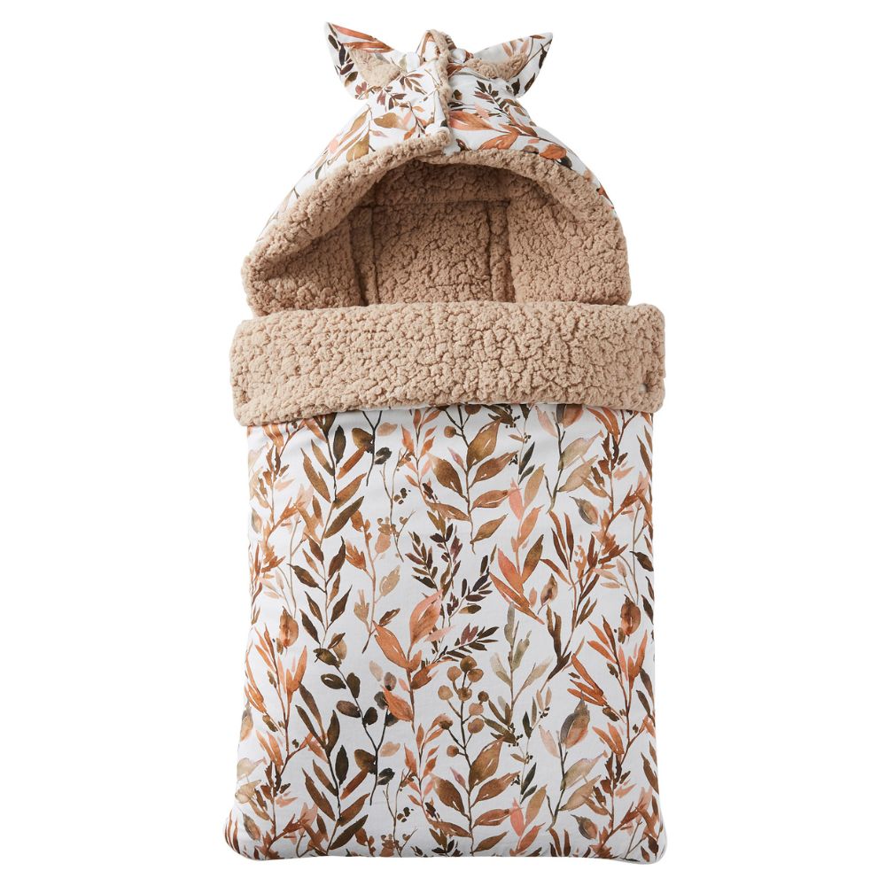 BB & Co - Nid d'ange passe sangle en fourrure Caramel forest (0-6 mois)