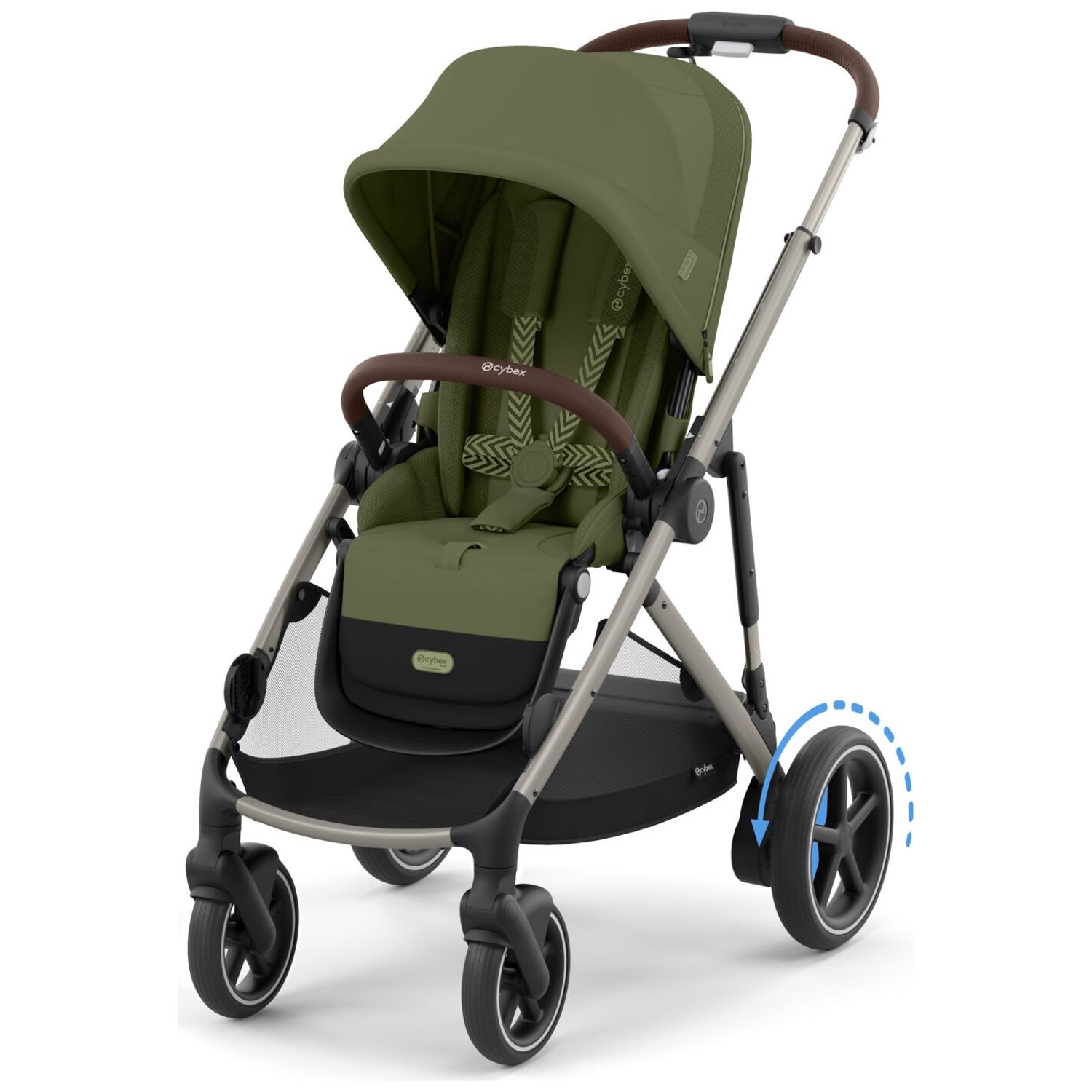 Poussette avec assistance électrique eGazelle S Moss Green