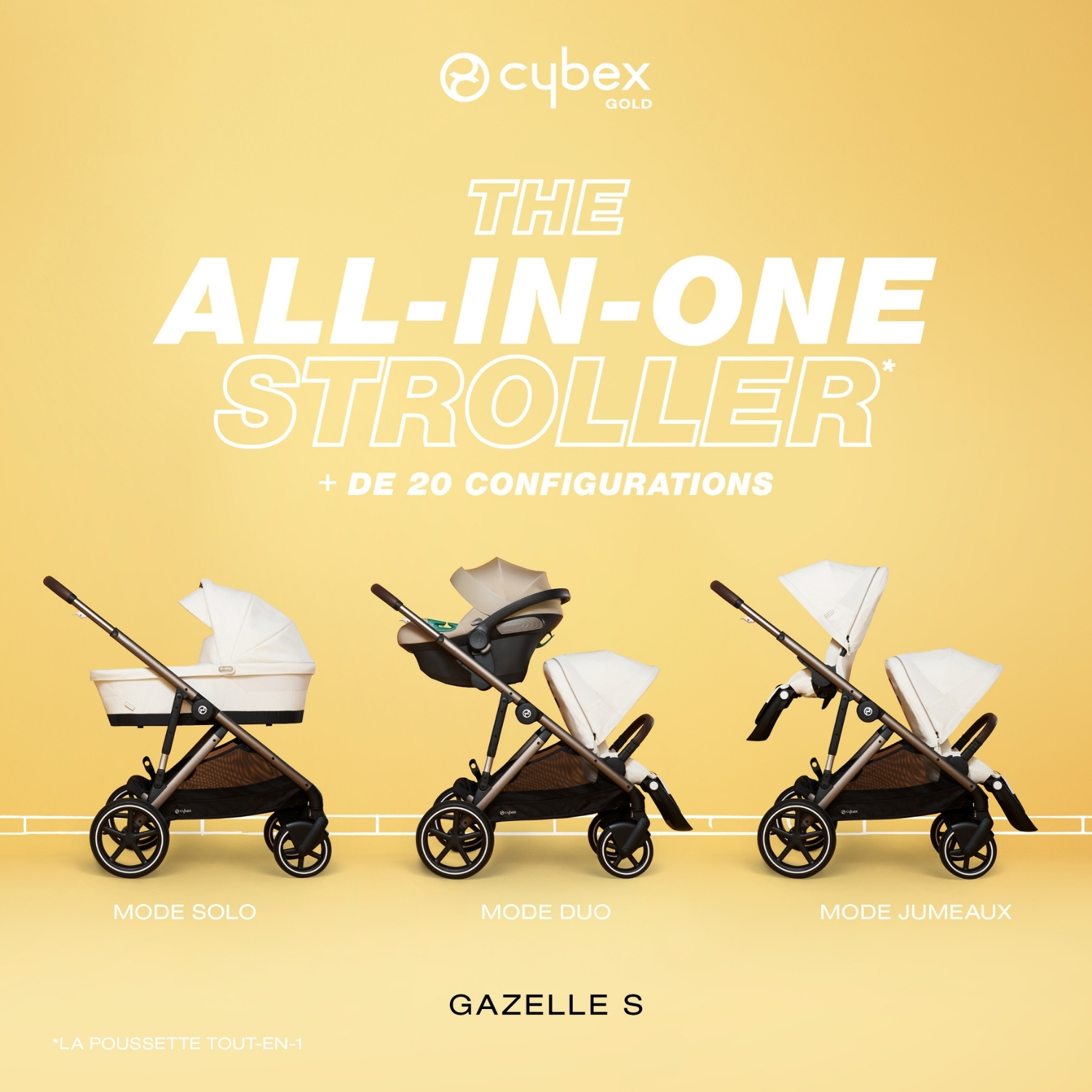 Poussette citadine Gazelle S Almond Beige (Cybex) - Image 1