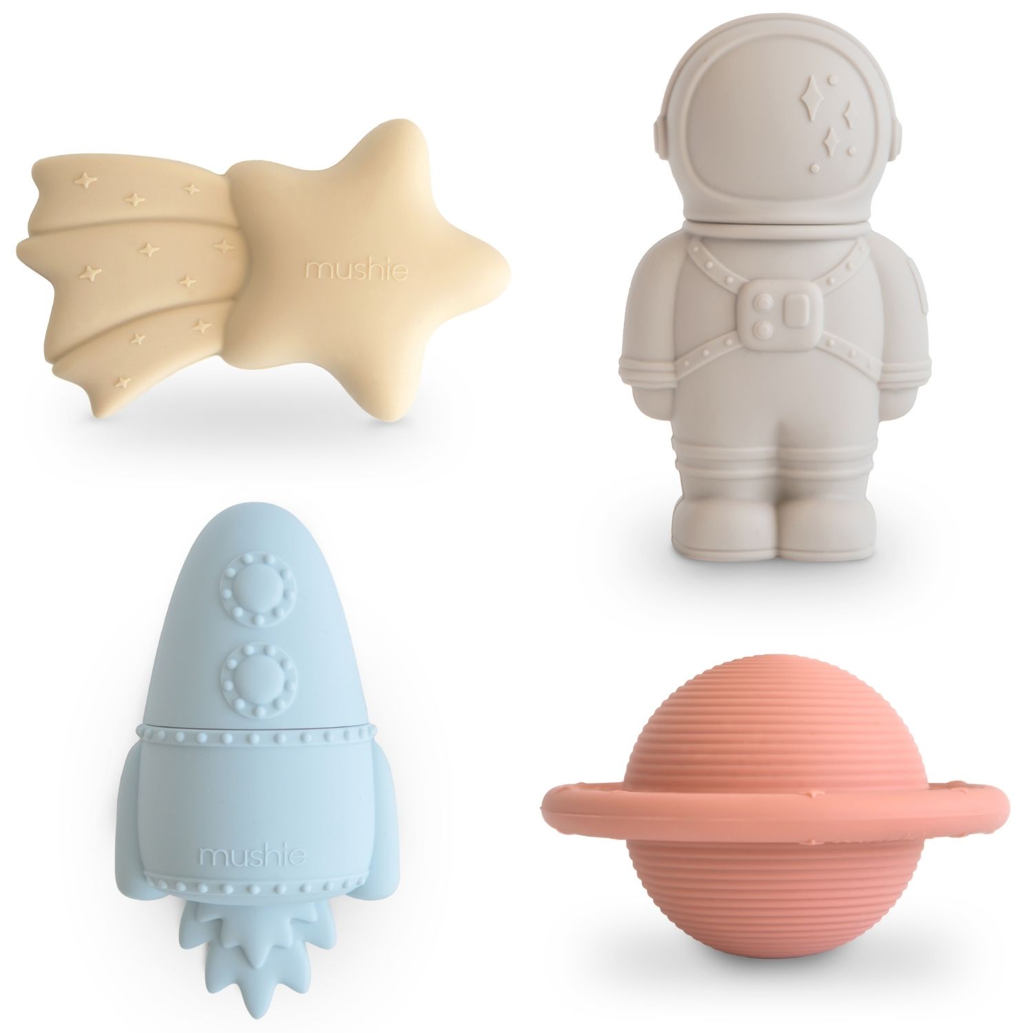 Mushie - Lot de 4 jouets de bain Space