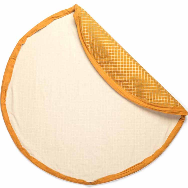 Sac à jouets 2 en 1 Noomad Original Organic Grid Mustard (Play & Go) - Image 8