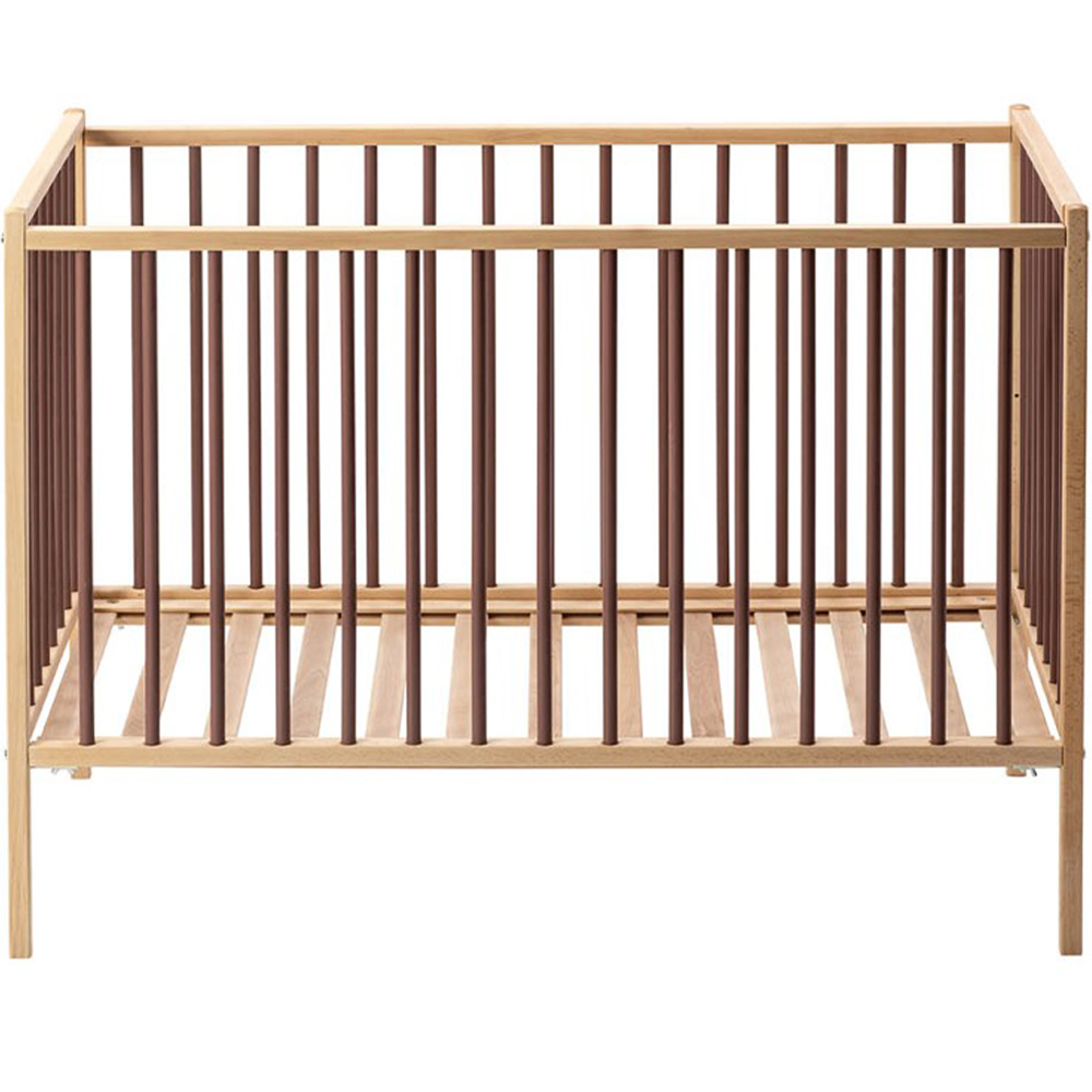 Lit à barreaux en bois Rémi hybride vieux rose (60 x 120 cm) (Combelle) - Image 3