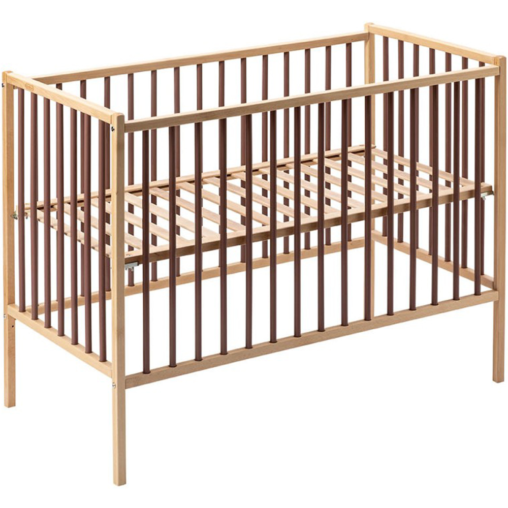 Lit à barreaux en bois Rémi hybride vieux rose (60 x 120 cm) (Combelle) - Image 4