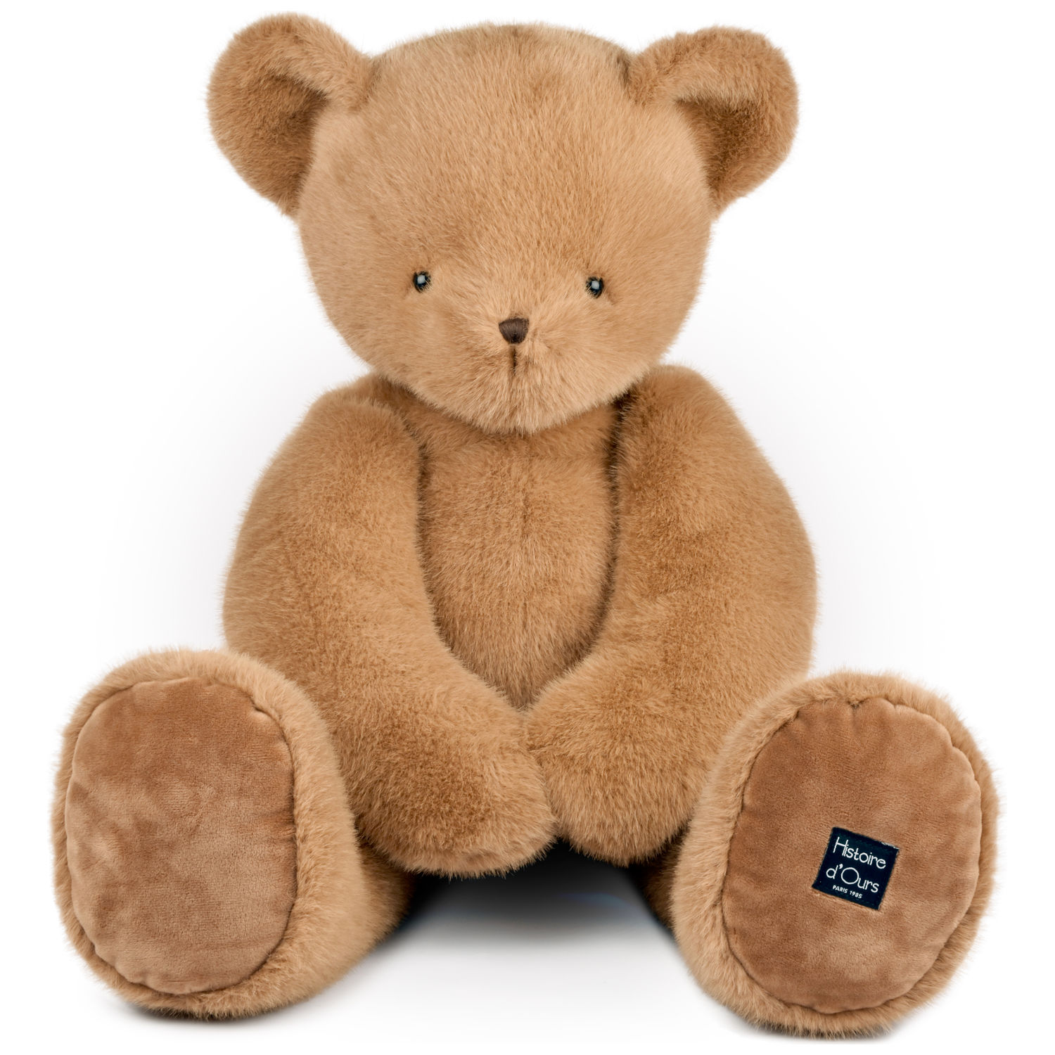 Peluche ours Clémentin Praline Cacahuète (80 cm)