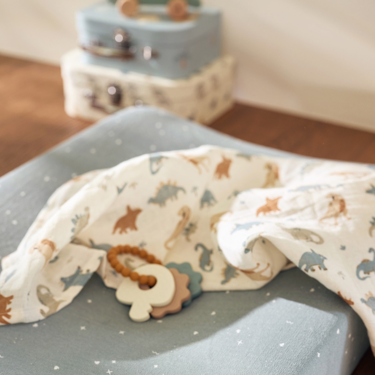 Lot de 2 maxi-langes en coton Roarsome (115 x 115 cm) (Jollein) - Image 1