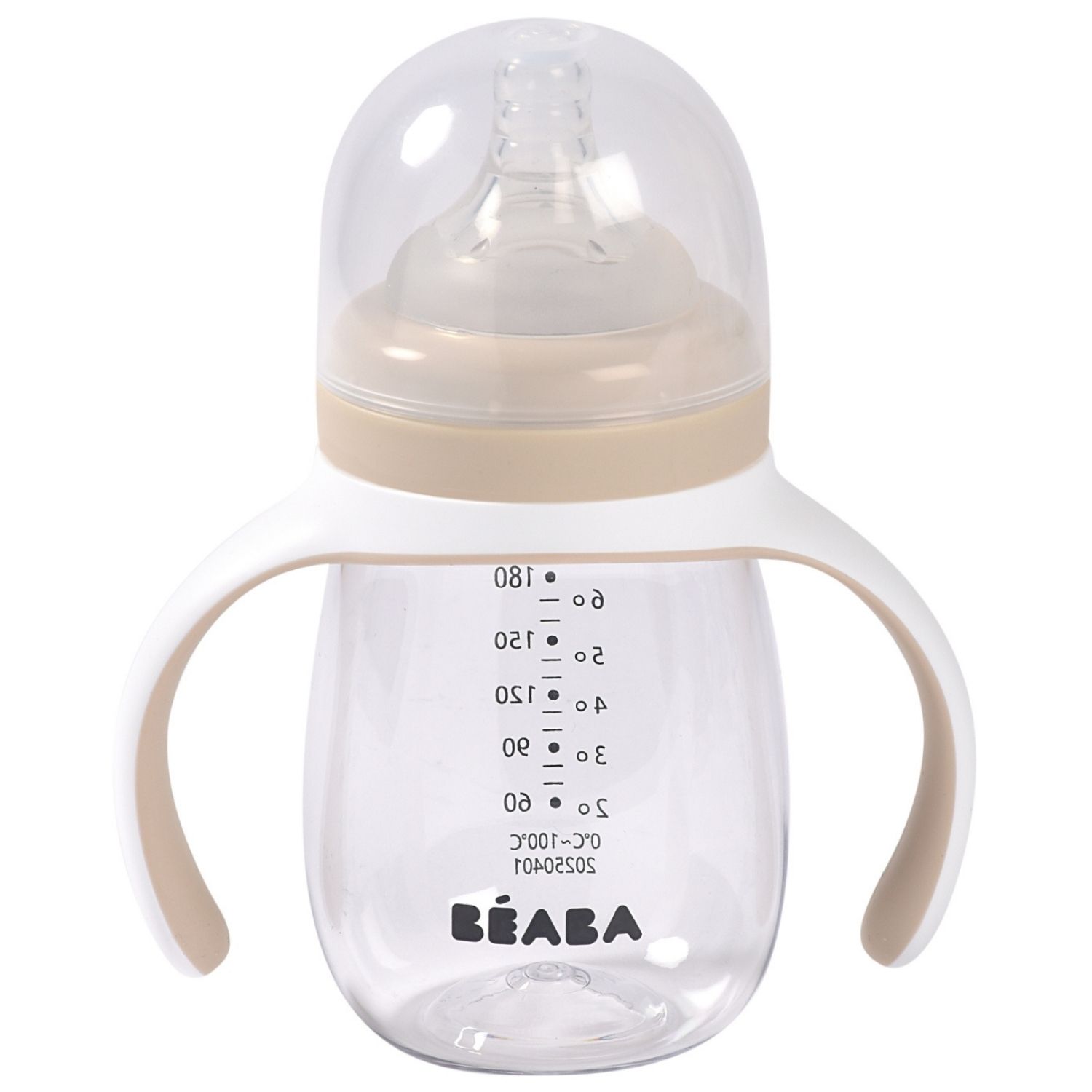 Béaba - Biberon d'apprentissage 2 en 1 Argile (210 ml)