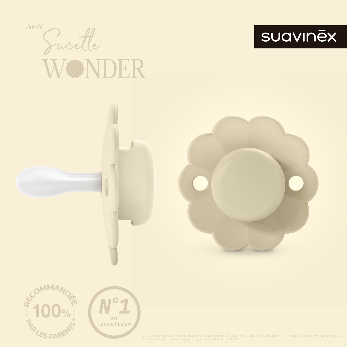 Sucette réversible SXPRO 0-6mois Wonder Whitecap Gray (Suavinex) - Image 1