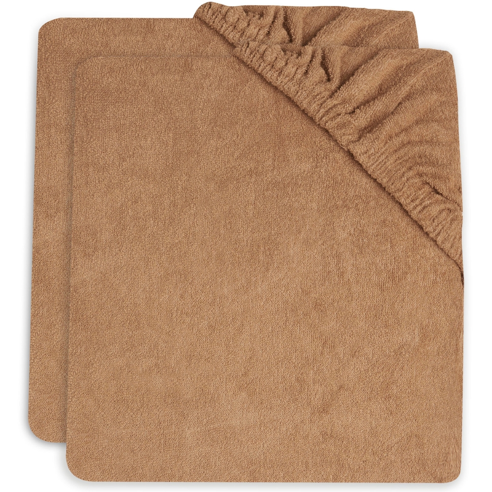 Jollein - Lot de 2 housses de matelas à langer en éponge Biscuit (50 x 70 cm)