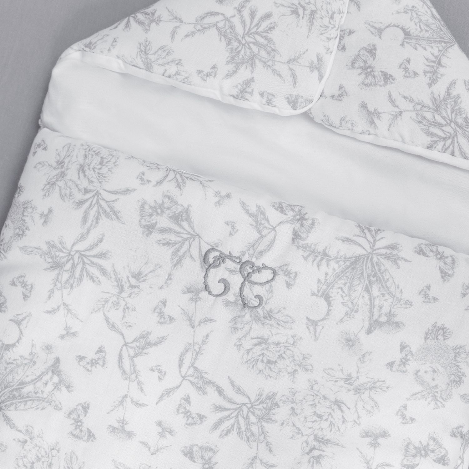 Nid d'ange passe sangle Toile de Jouy gris (Tartine et Chocolat) - Image 2