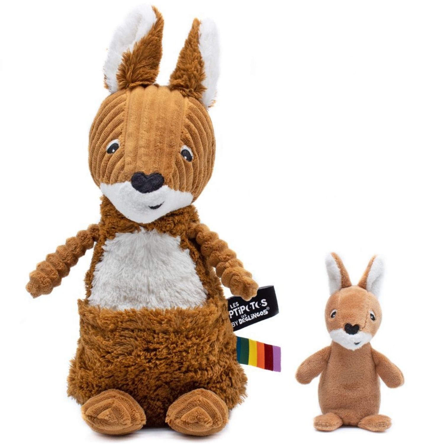 Peluche Les Ptipotos Kangourou cassonade (33 cm) (Les Déglingos) - Image 1
