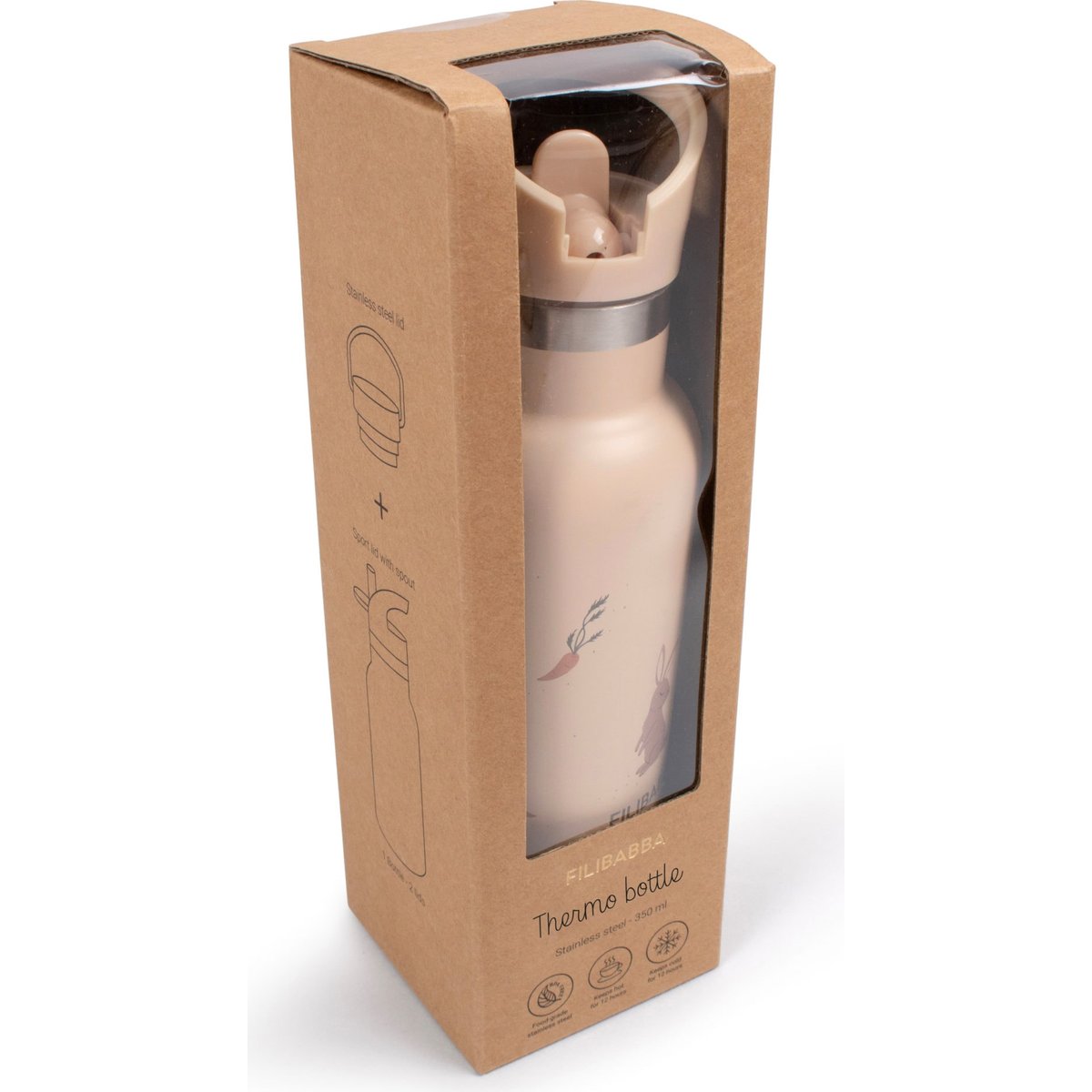 Gourde en acier inoxydable Lapin (Filibabba) - Image 6