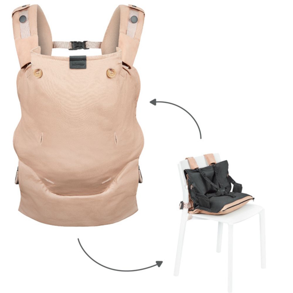 Babymoov - Porte bébé évolutif en réhausseur Moov & Boost beige noisette