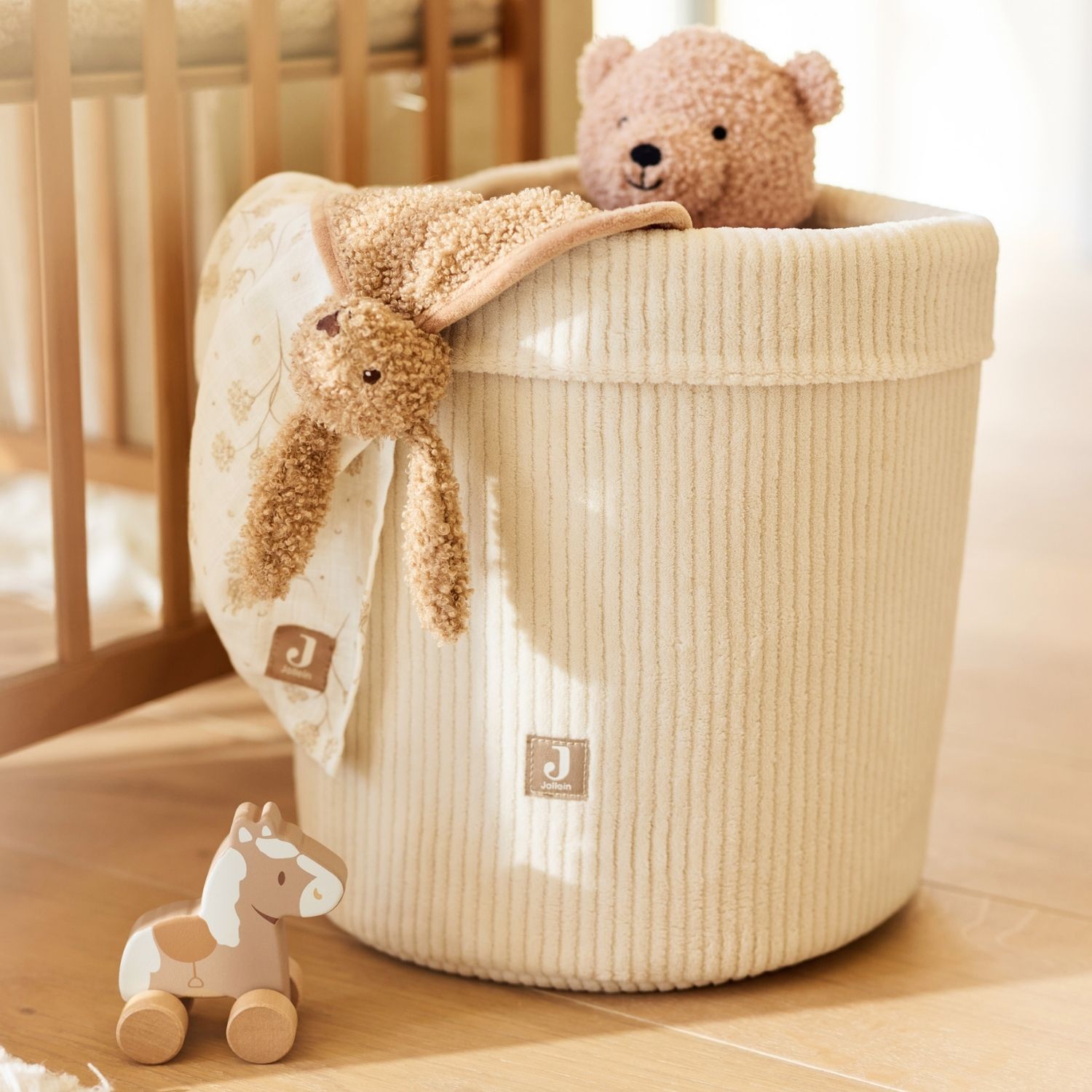 Panier de rangement Cloudy Rib Oatmeal (35 x 30 cm) (Jollein) - Image 2