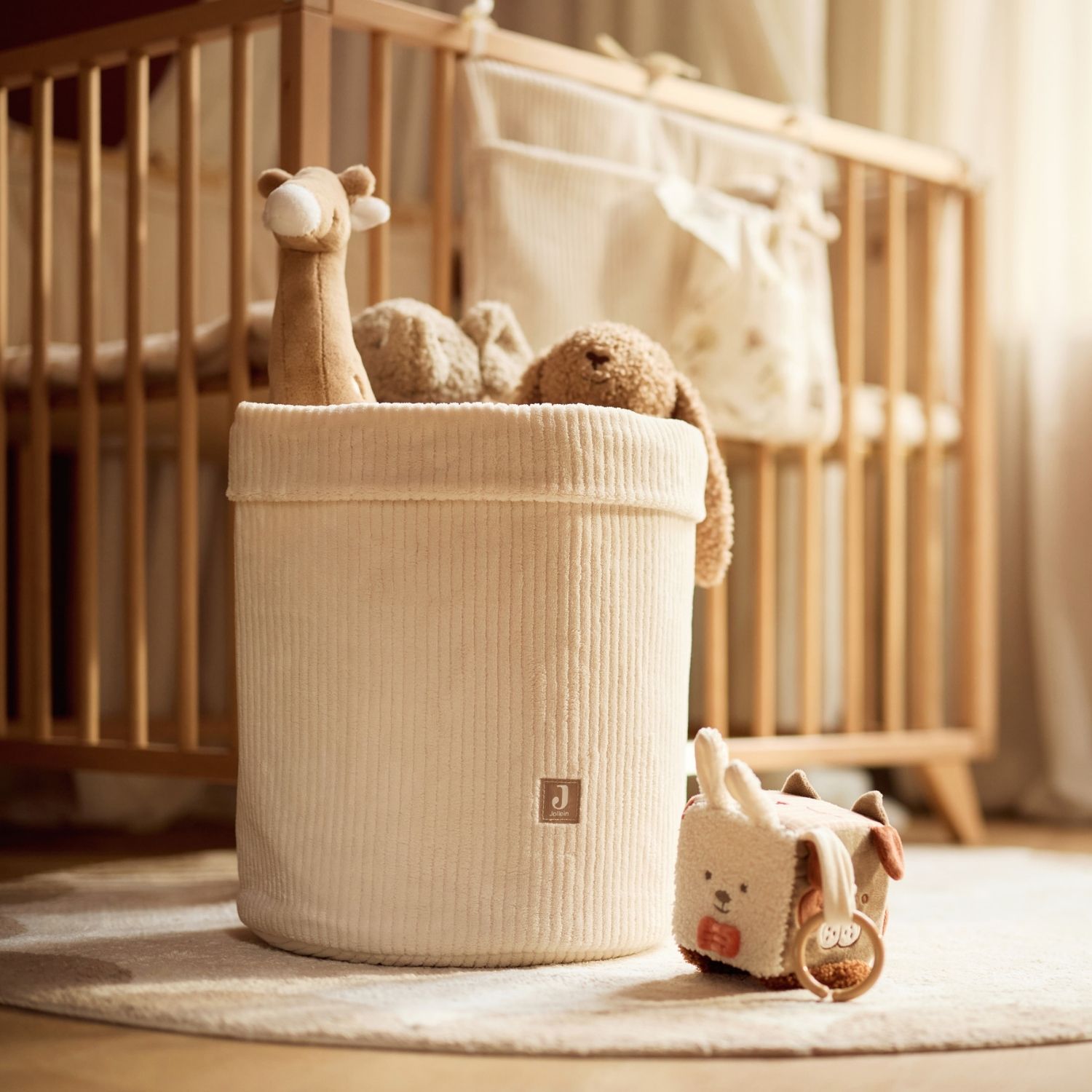 Panier de rangement Cloudy Rib Oatmeal (35 x 30 cm) (Jollein) - Image 3