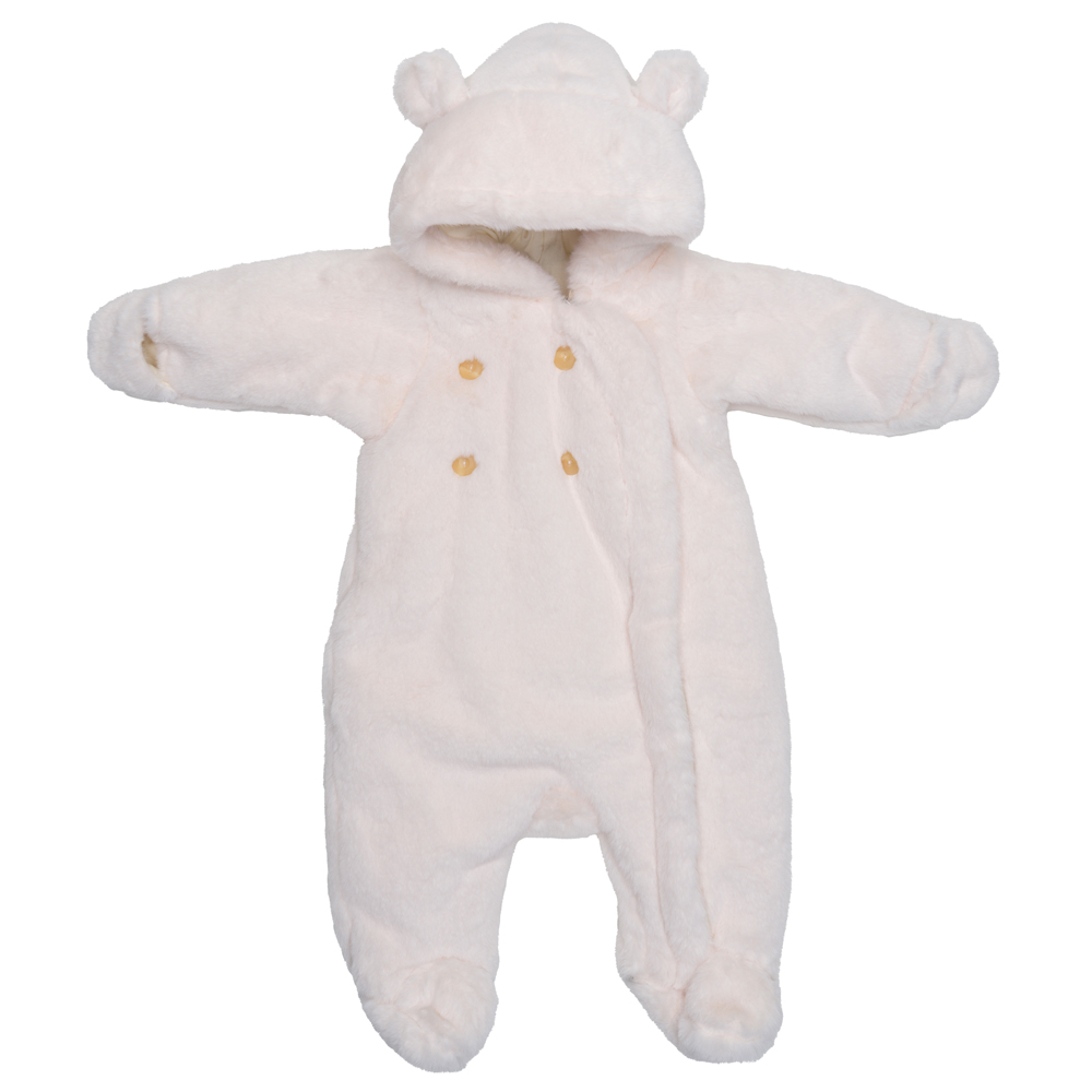 Bb&Co - Combipilote ours en fausse fourrure angora ivoire (0-6 mois)