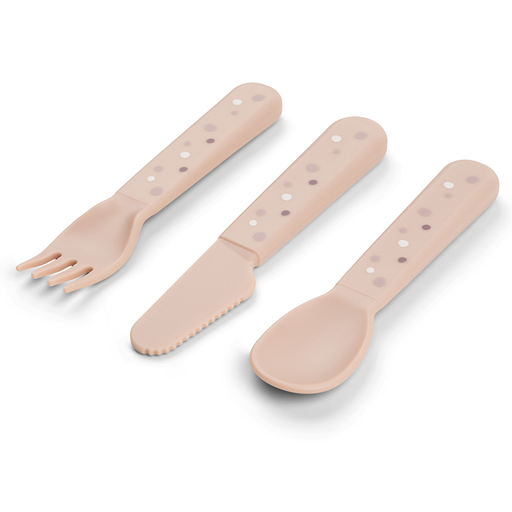 Set de 3 couverts Happy dots Rose (Done by deer) - Image 2