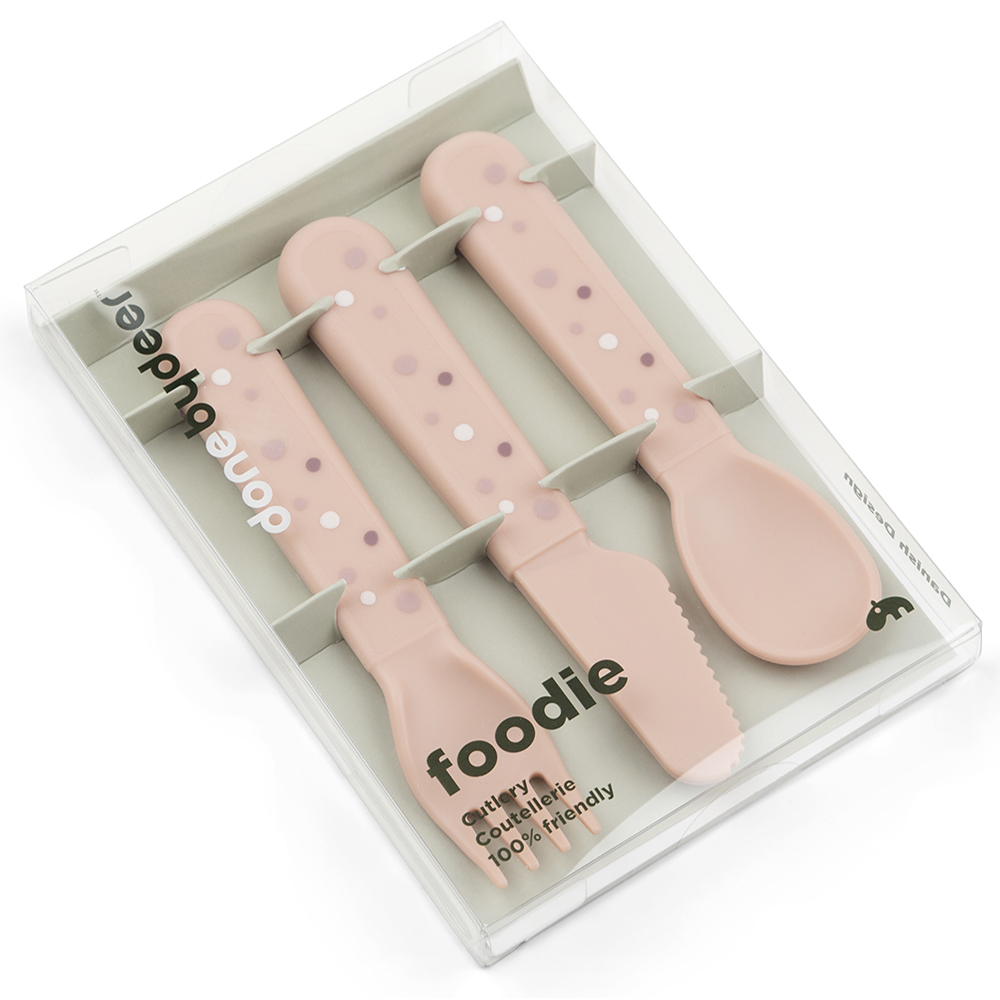 Set de 3 couverts Happy dots Rose (Done by deer) - Image 3
