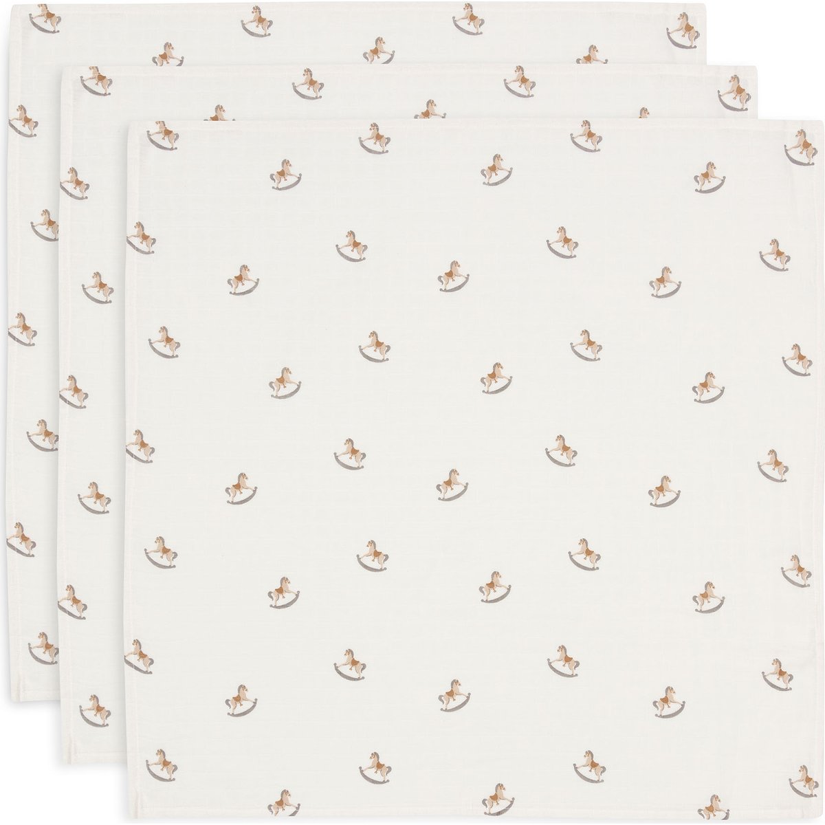 Lot de 3 langes en coton Nostalgic Ride (70 x 70 cm)