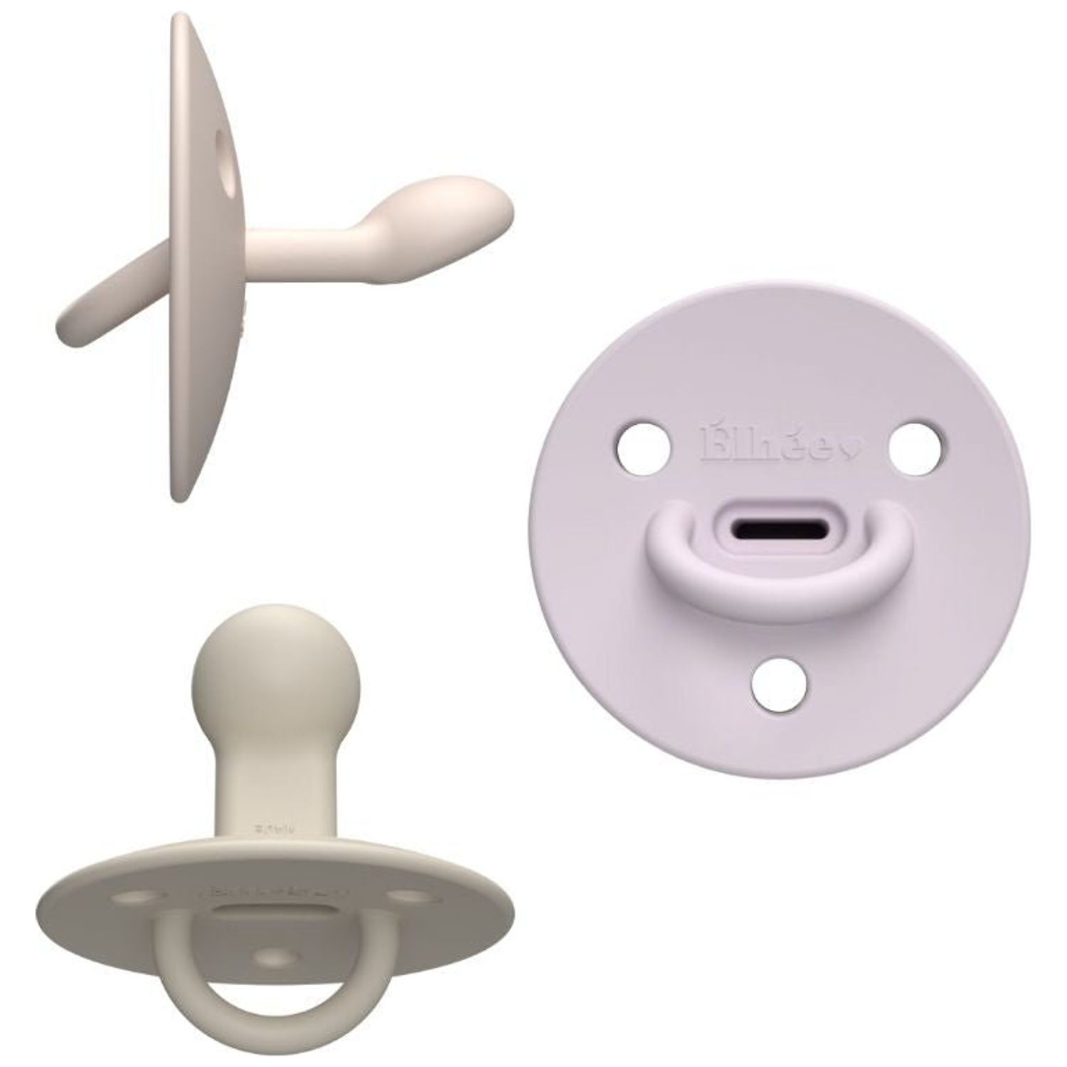 Pack 3 sucettes Choochoo Pinky Nude Sand Lilac (6 mois et +) (Elhée) - Image 1
