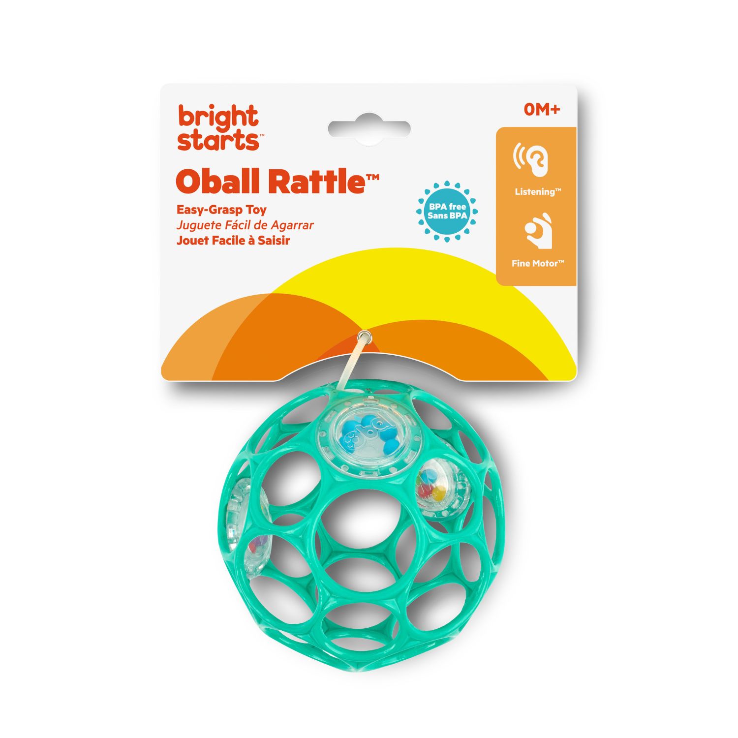 Balle hochet sensoriel vert (Oball) - Image 2