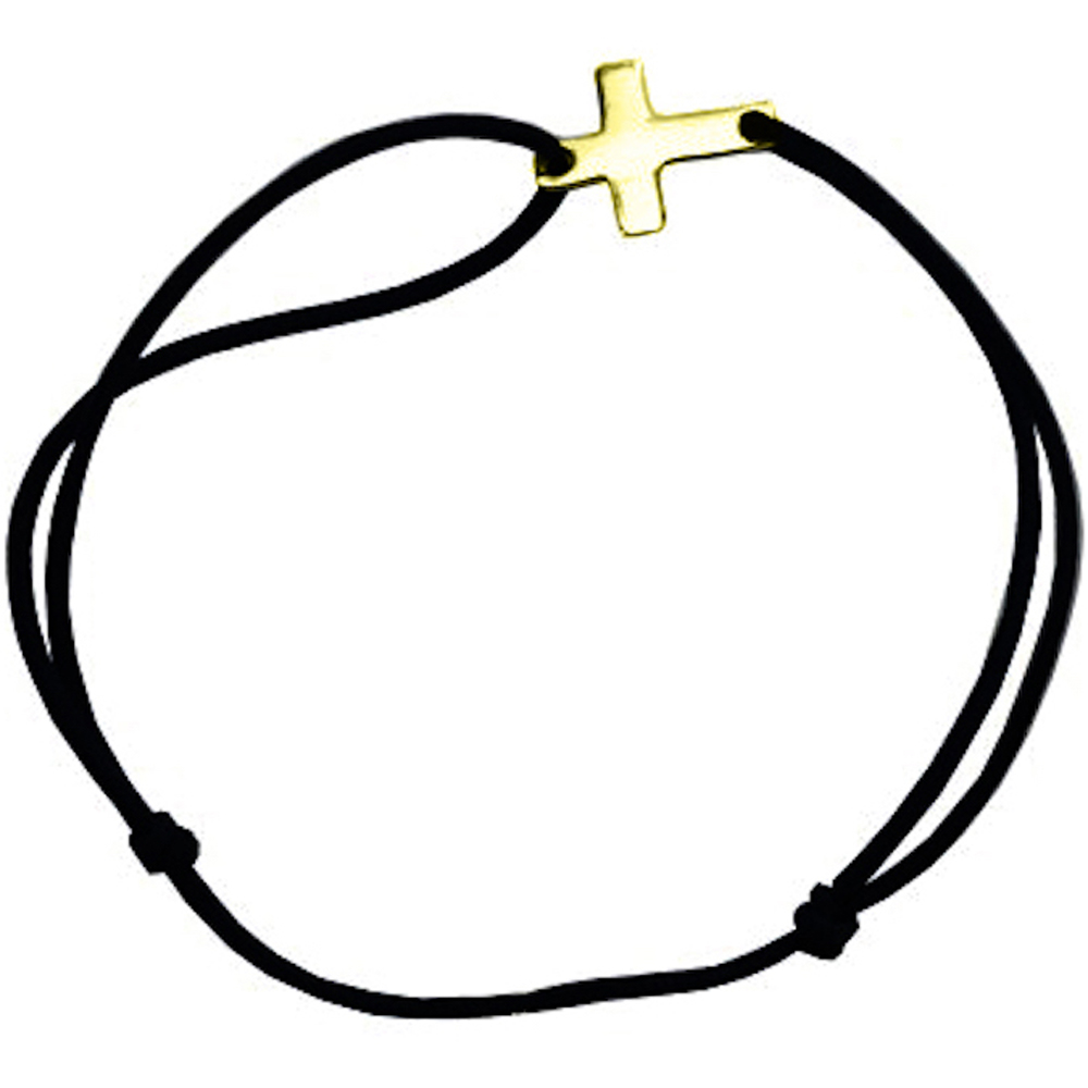 Padam Padam - Bracelet cordon Mon petit Notre Dame goldfilled jaune (personnalisable)
