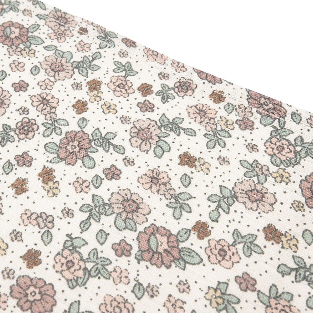 Lot de 3 langes en gaze de coton Retro Flowers (70 x 70 cm) (Jollein) - Image 4