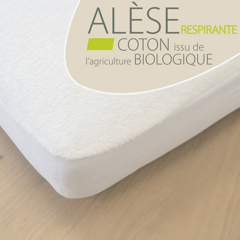Alèse lit bébé en coton bio (70 x 140 cm) (Kadolis) - Image 6