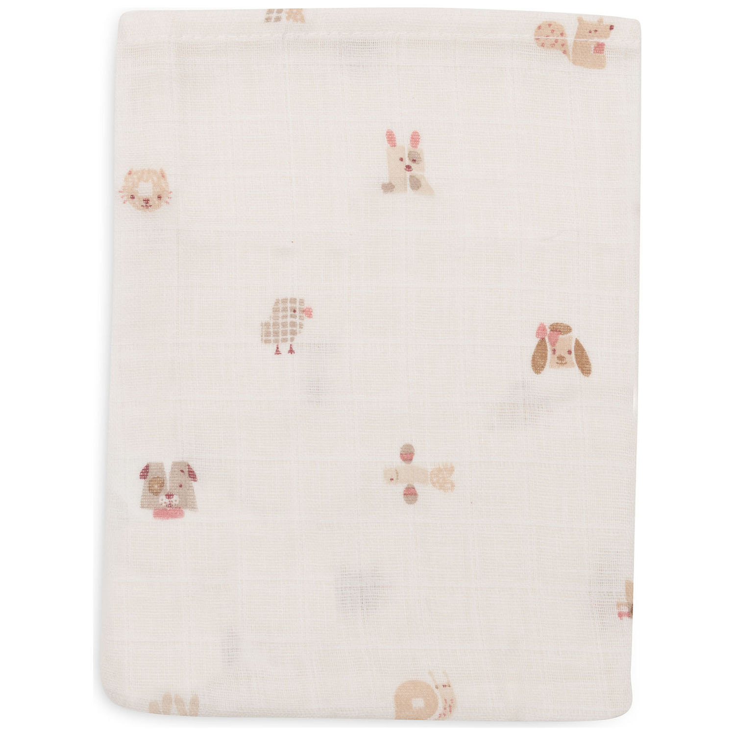 Lot de 3 gants de toilette en gaze de coton Animal Friends (Jollein) - Image 5