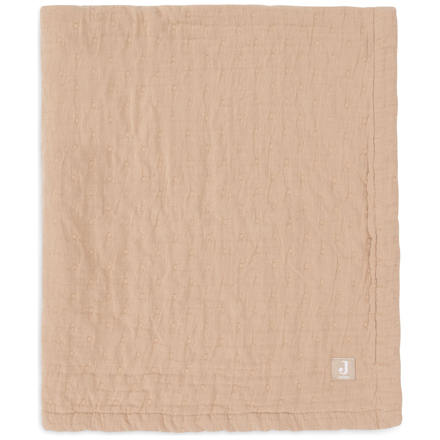 Couverture en gaze de coton Jacquard Biscuit (75 x 100 cm) (Jollein) - Image 4