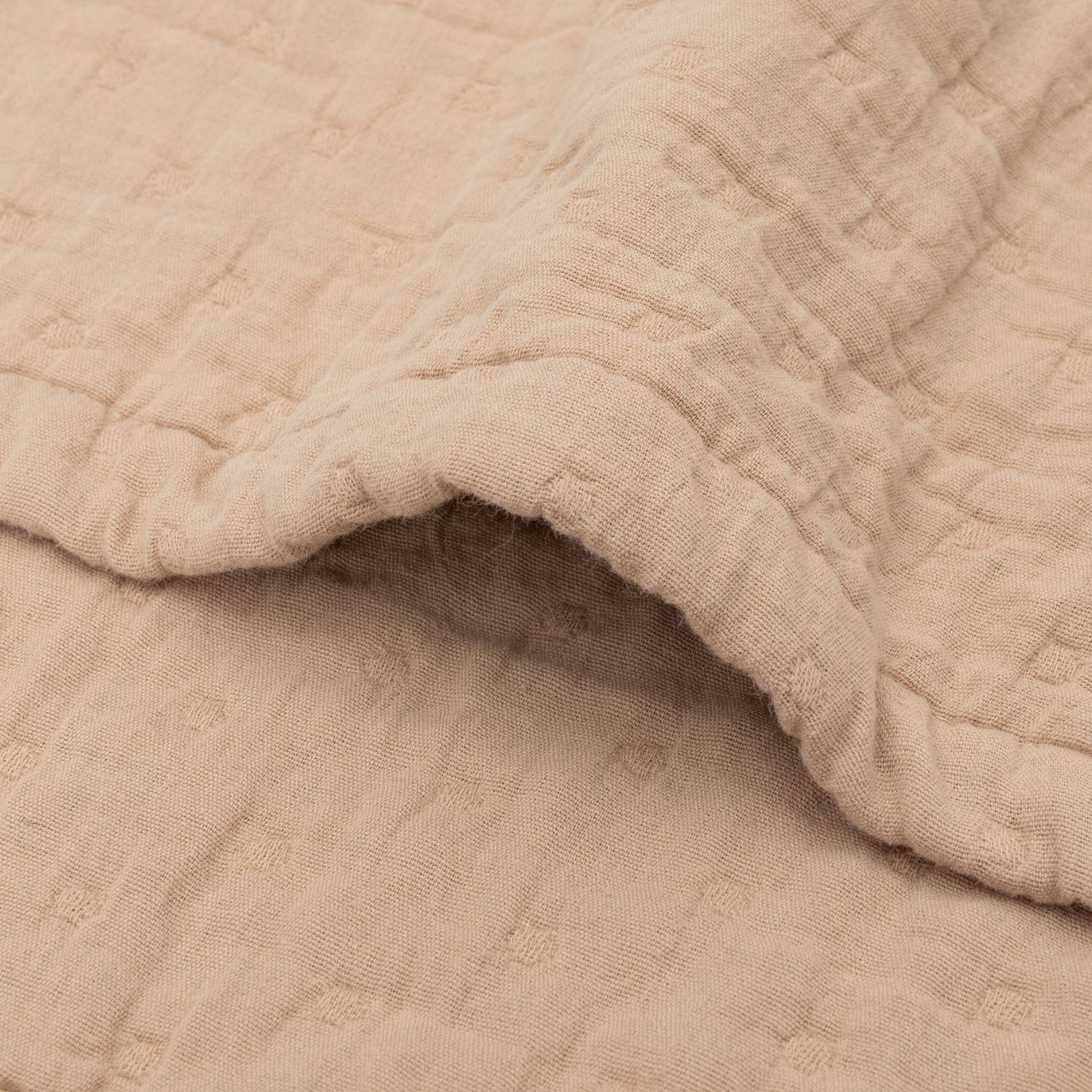 Couverture en gaze de coton Jacquard Biscuit (75 x 100 cm) (Jollein) - Image 5