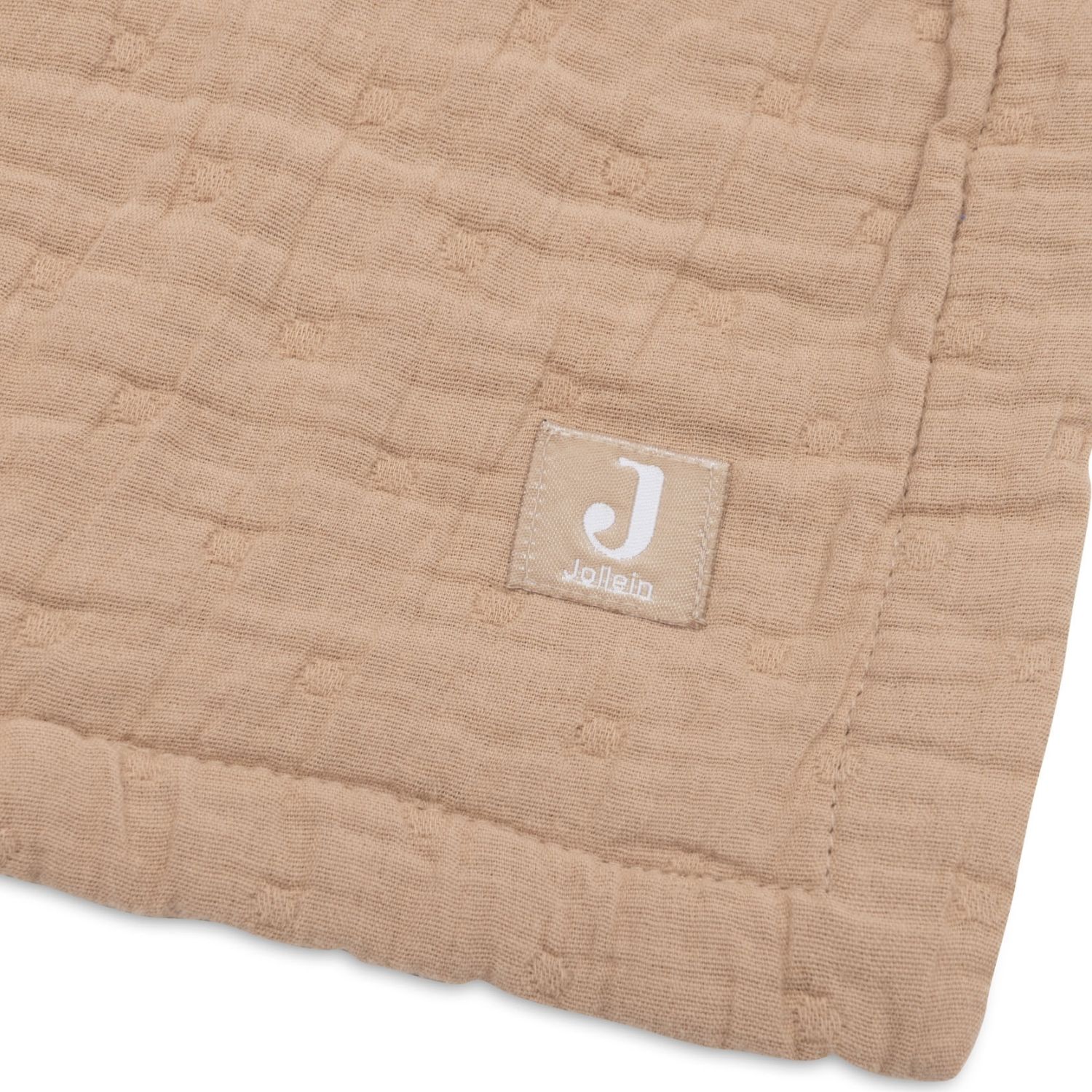 Couverture en gaze de coton Jacquard Biscuit (75 x 100 cm) (Jollein) - Image 6