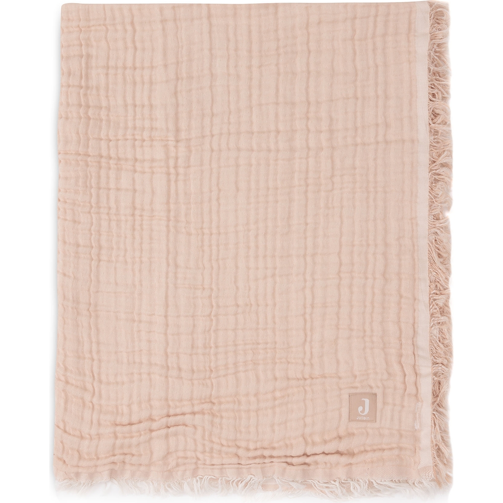 Couverture en coton Fringe Moonstone-Ivory (75 x 100 cm) (Jollein) - Image 5