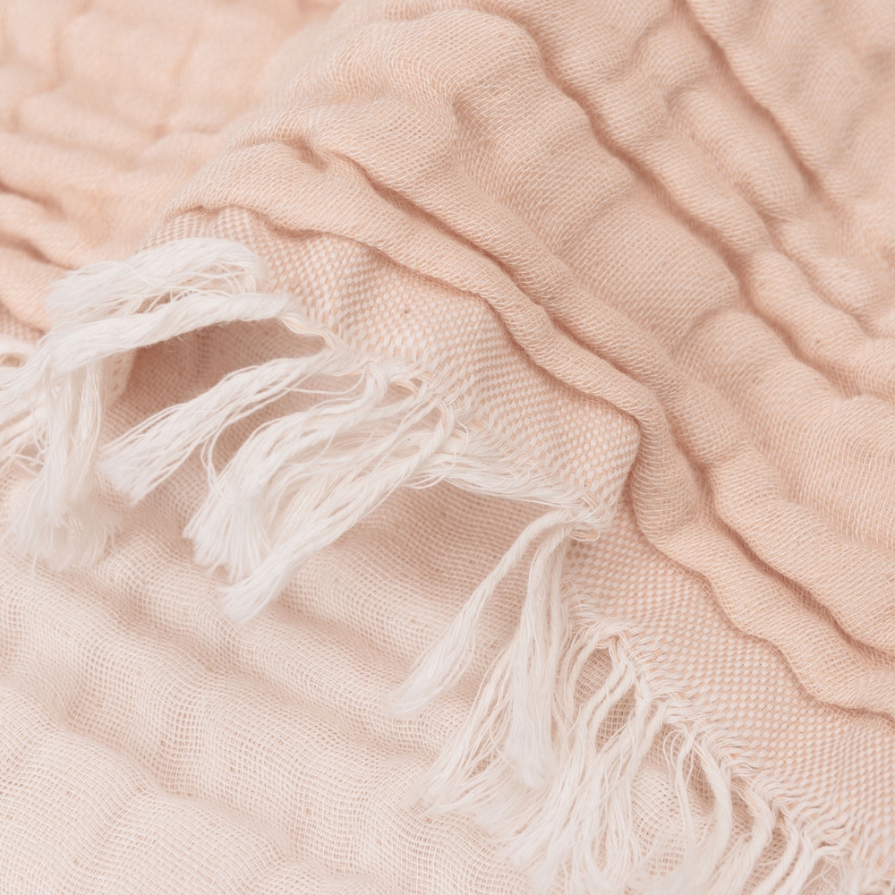 Couverture en coton Fringe Moonstone-Ivory (75 x 100 cm) (Jollein) - Image 6