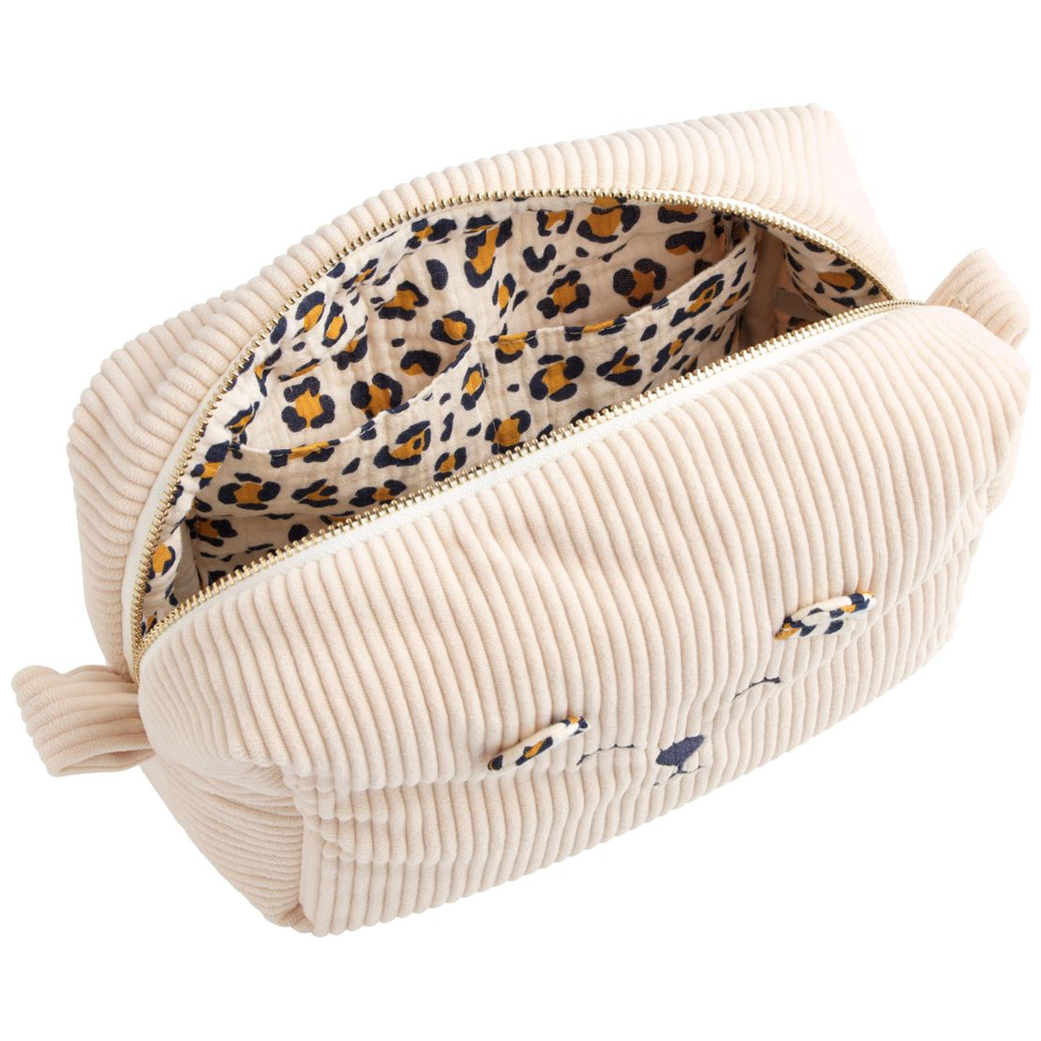 Trousse de toilette en velours Léopard (Sauthon) - Image 2