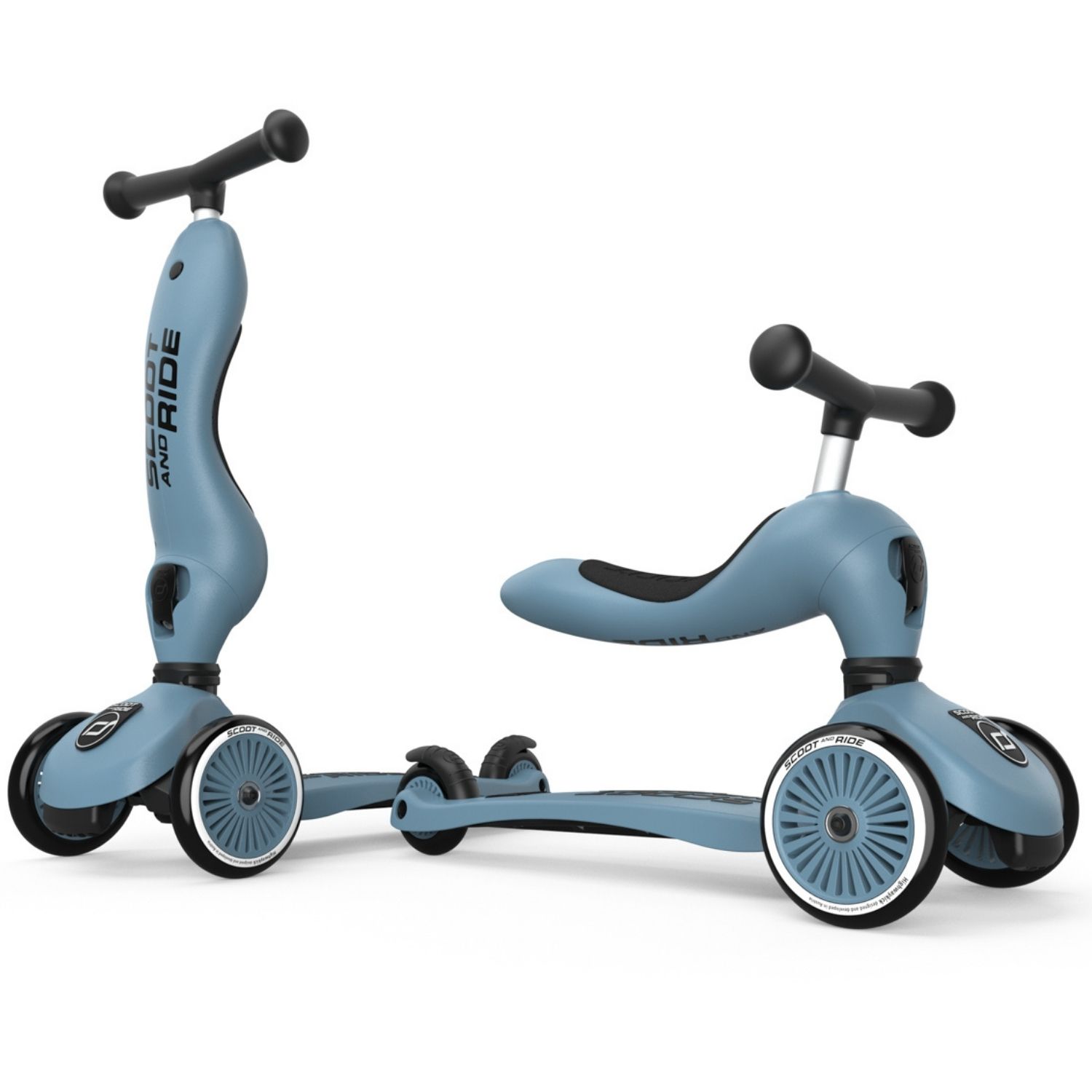 Porteur évolutif en trottinette Highwaykick 1 Steel (Scoot and ride) - Image 1