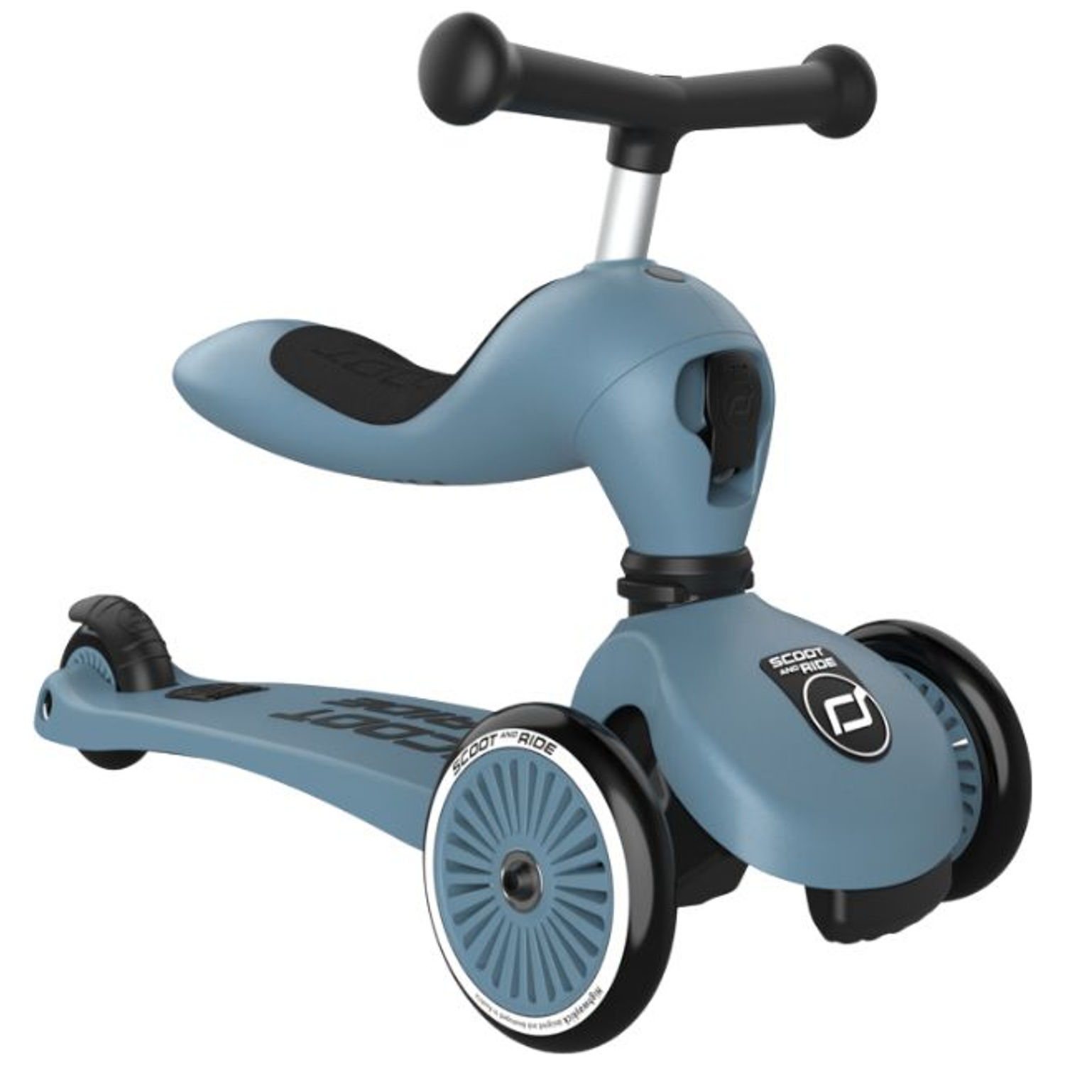 Scoot and ride - Porteur évolutif en trottinette Highwaykick 1 Steel