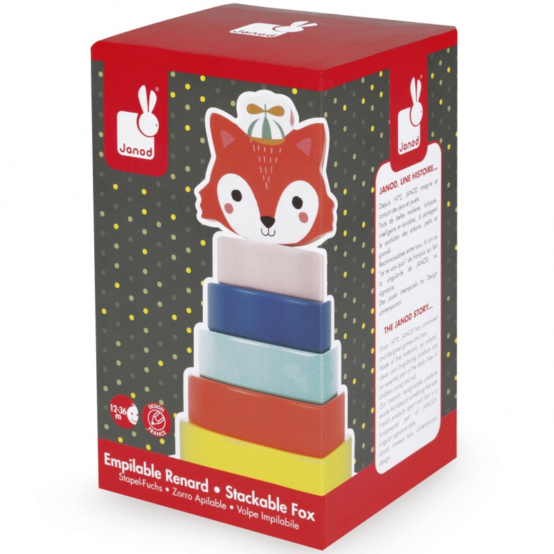 Jeu à empiler renard baby forest (7 pièces) (Janod) - Image 2