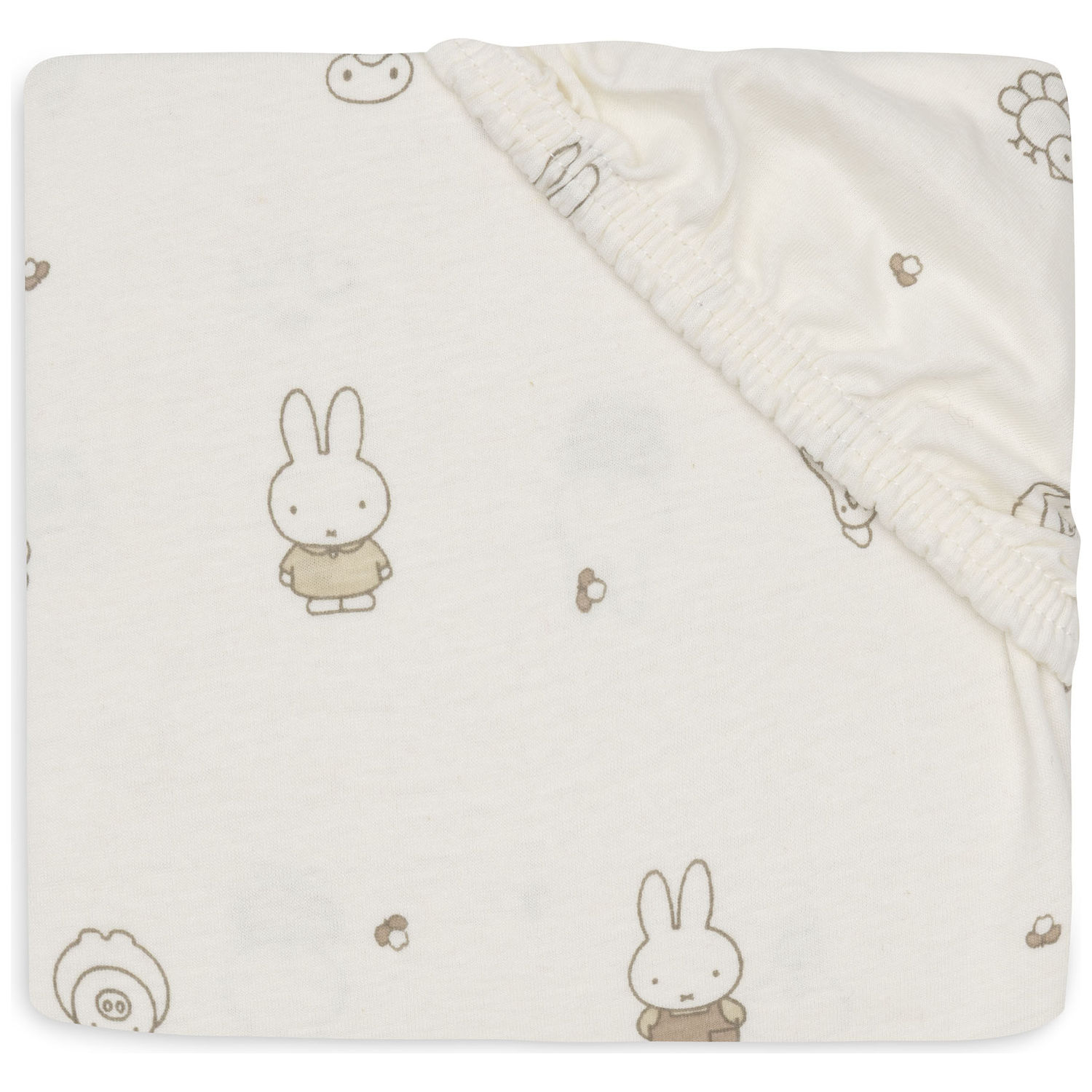 Jollein - Drap housse en jersey Miffy Family Farm (40 x 80 cm)